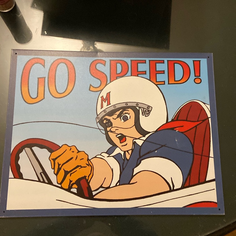 Metal Tin Sign Speed Racer Anime Poster Wall Decor Fun for Home Kitchen Bar